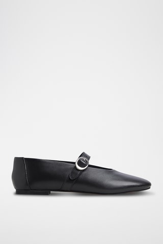 Babies en cuir Quincey - Noir