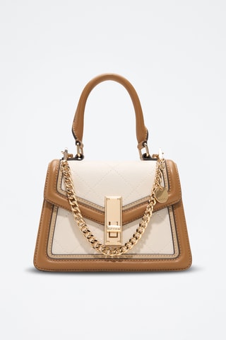 Sac à main Emaline - Beige et blanc