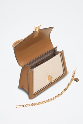 Sac à main Emaline - Beige et blanc