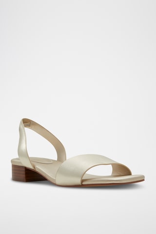 Sandales avarca en cuir de mouton Dorenna - Doré
