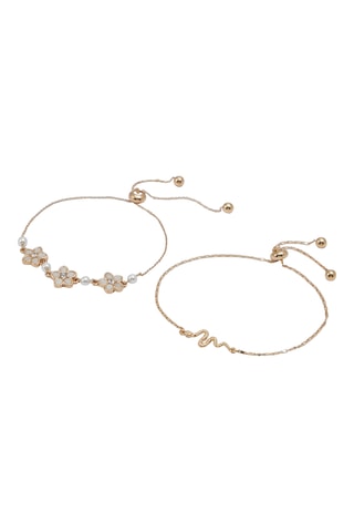 2 bracelets Orchidd - Doré