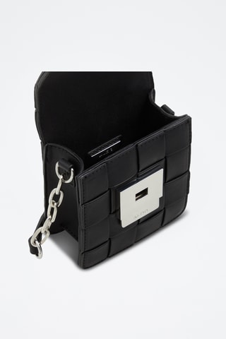 Sac porté épaule Wovena - Noir et argenté