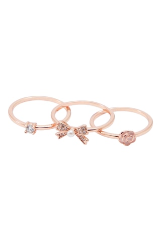 3 bagues Valassi - Doré rose
