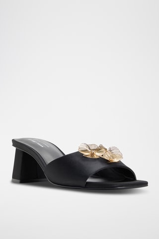 Mules à talons Florally - Noir