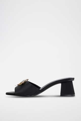 Mules à talons Florally - Noir