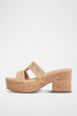Mules à talons Hallerria - Beige