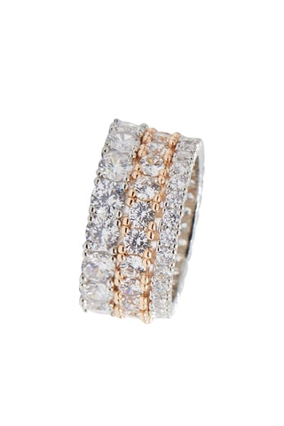 Bague Uniawen - Doré rose et blanc