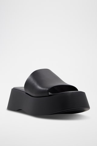 Mules plateformes Venise - Noir