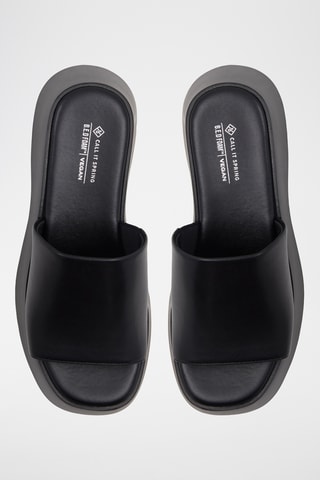 Mules plateformes Venise - Noir