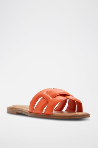 Mules en cuir Elenaa - Orange