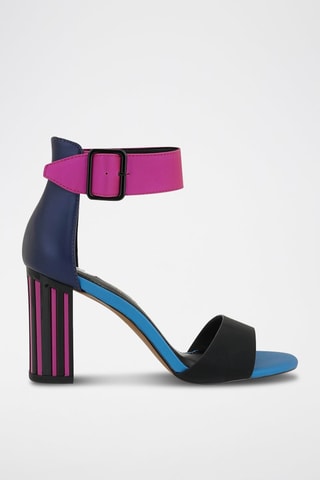 Sandales à talons - Bleu et violet