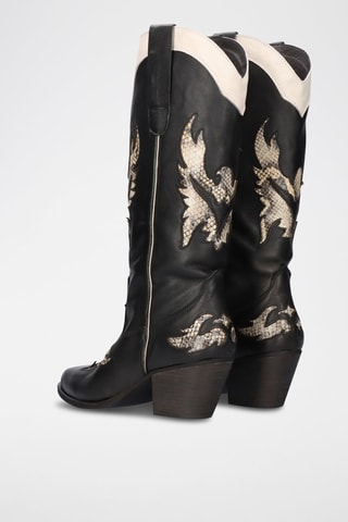 Santiags en cuir - Noir