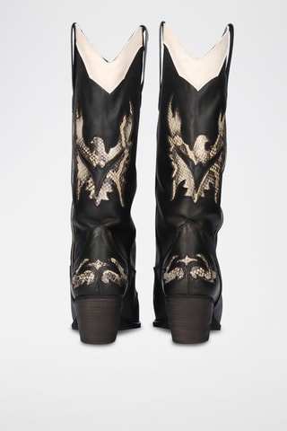 Santiags en cuir - Noir