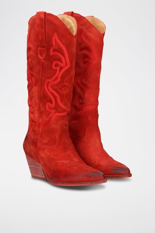 Santiags en cuir - Rouge