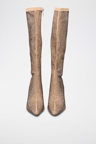 Bottes en cuir - Beige