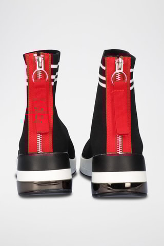 Baskets chaussettes - Noir et rouge