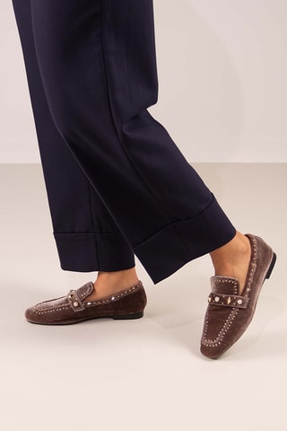 Mocassins en nubuck - Marron