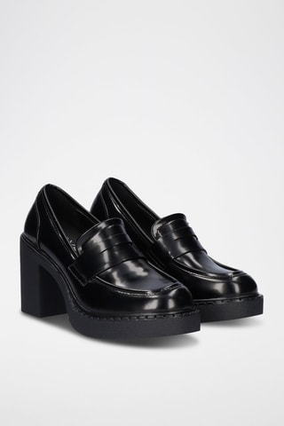 Mocassins à talons - Noir