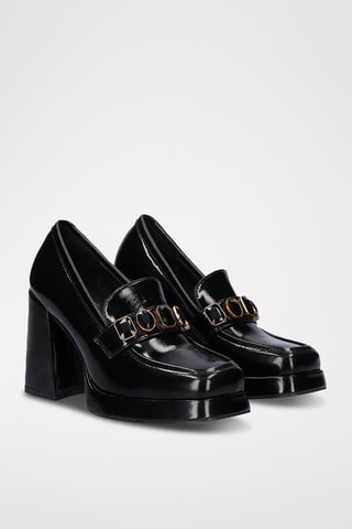 Mocassins à talons - Noir