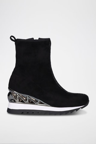 Bottines chaussettes compensées - Noir