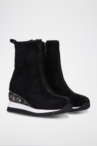 Bottines chaussettes compensées - Noir