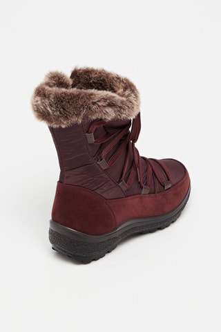 Bottines fourrées - Bordeaux et marron clair