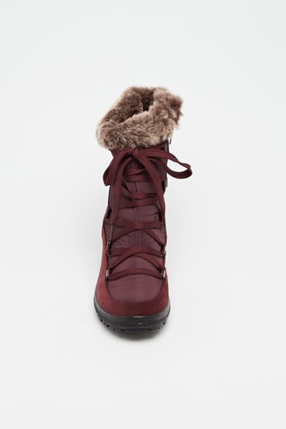 Bottines fourrées - Bordeaux et marron clair