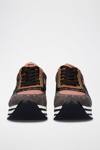 Baskets plateformes - Rose et noir