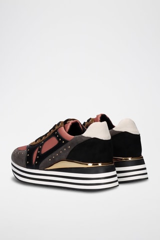 Baskets plateformes - Rose et noir
