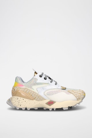 Sneakers plateformes en cuir - Blanc