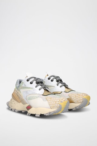 Sneakers plateformes en cuir - Blanc