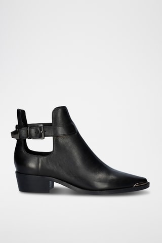 Bottines en cuir - Noir