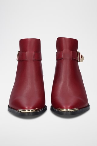 Bottines en cuir - Bordeaux