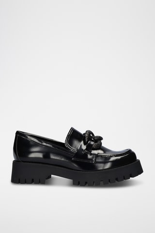 Mocassins à talons plateformes - Noir