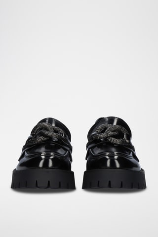 Mocassins à talons plateformes - Noir