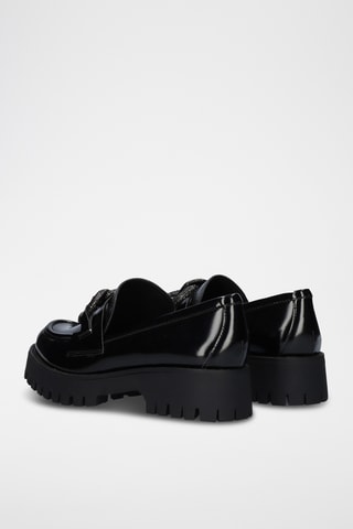 Mocassins à talons plateformes - Noir
