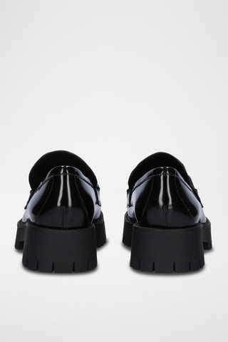 Mocassins à talons plateformes - Noir