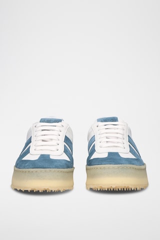 Baskets plateformes en cuir - Blanc
