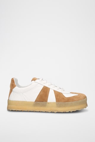 Baskets plateformes en cuir - Camel