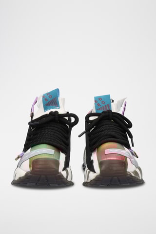 Sneakers montantes en cuir - Blanc