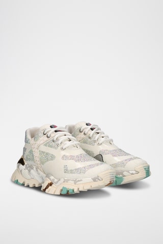 Sneakers plateformes en cuir - Blanc