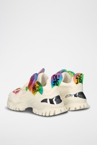 Sneakers plateformes en cuir - Blanc
