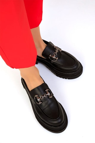 Mocassins com plataforma - Preto