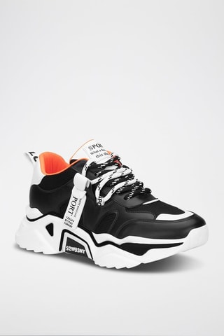 Sneakers com plataforma - Preto