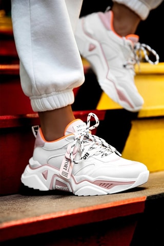 Sneakers com plataforma - Branco