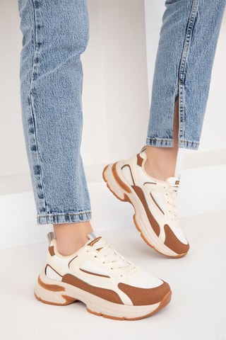 Sneakers com plataforma - Branco
