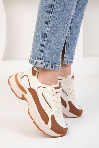 Sneakers com plataforma - Branco