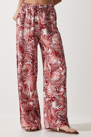 Pantalon palazzo - Rouge et rose