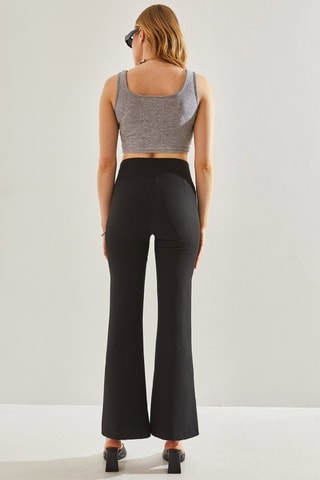 Pantalon taille haute - Noir