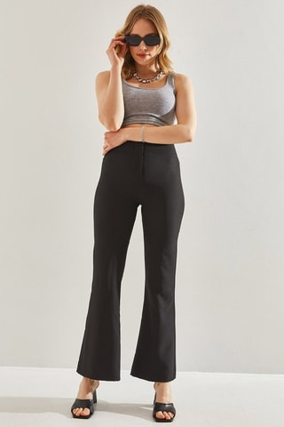 Pantalon taille haute - Noir